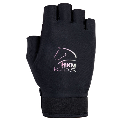 Rukavice jezdecké pro Hobby horse HKM, black/grey