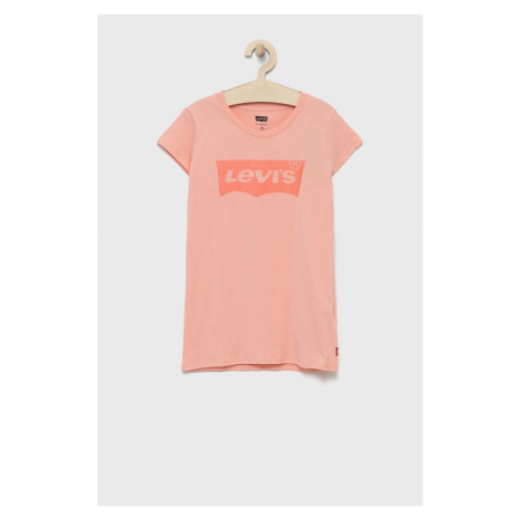 Dětské bavlněné tričko Levi's růžová barva Levi´s