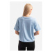 Bavlněné tričko Alpha Industries Basic T COS Wmn 116050.513-blue