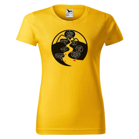 DOBRÝ TRIKO Vtipné dámské vodácké tričko NA ŘECE Barva: Žlutá