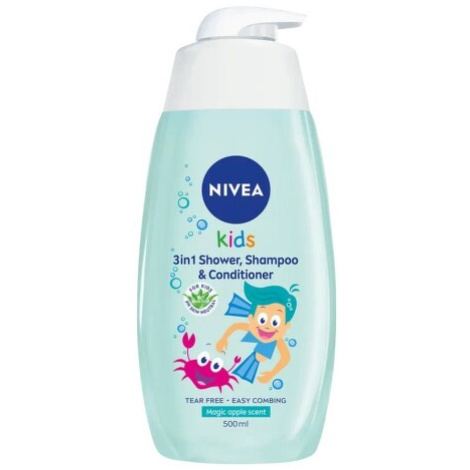 NIVEA Sprchový gel, šampon a kondicionér 3v1 pro chlapce 500ml
