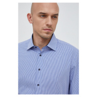 Košile Seidensticker tmavomodrá barva, slim, s klasickým límcem, 01.653740