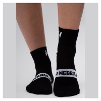 NEBBIA - Sportovní ponožky střední délka UNISEX 128 (black) - NEBBIA
