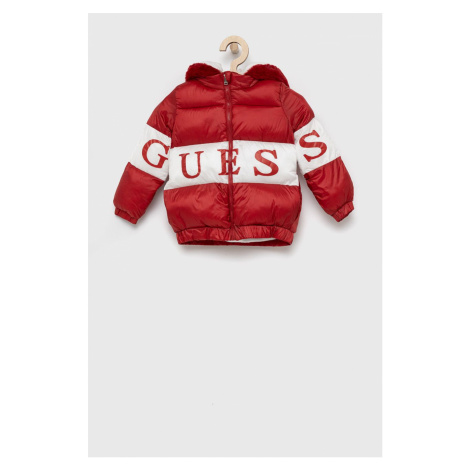 Dětská bunda Guess červená barva | Modio.cz