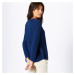 Blancheporte Volný pulovr s knoflíčkovými manžetami temně modrá