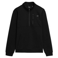 4F SWEATSHIRT 1/2 ZIP Pánská mikina, černá, velikost