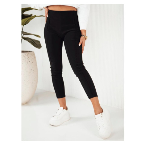Černé dámské legíny s vysokým pasem DStreet