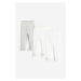H & M - Balení: 3 kalhoty - bílá
