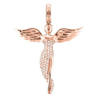 Engelsrufer Růžově zlacený stříbrný přívěsek Anděl se zirkony ERP-ANGEL-R 5,2 cm