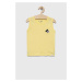 Dětské bavlněné tričko GAP x Disney žlutá barva, s aplikací