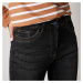 Blancheporte Rovné džíny s výšivkou "srdíček" černá