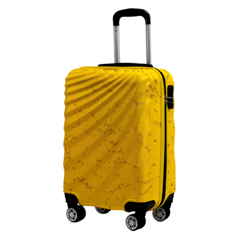 Příruční kabinový cestovní kufr ROWEX Pulse žíhaný Barva: Žlutá žíhaná