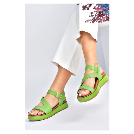 Fox Shoes Green Women's Daily Sandals