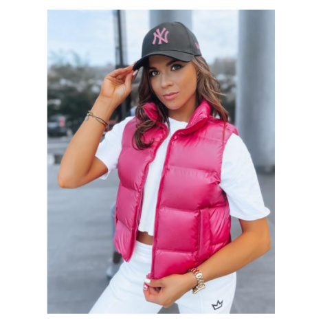 Růžová lesklá sportovní vesta DStreet