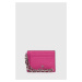 Kožené pouzdro na karty MICHAEL Michael Kors růžová barva