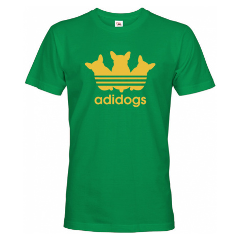 Pánské tričko s vtipným potiskem Adidogs - triko pro pejskaře BezvaTriko