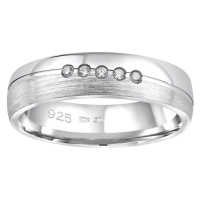 Silvego Snubní stříbrný prsten Presley pro ženy QRZLP012W 54 mm