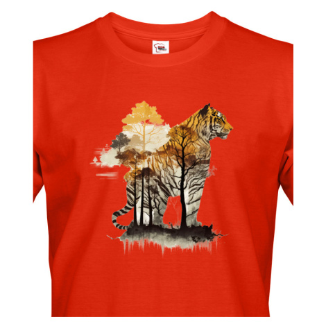Pánské tričko s potiskem zvířat - Tygr BezvaTriko