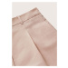 MANGO Kalhoty se sklady v pase růžová