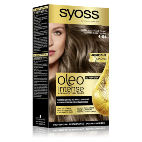 Syoss Oleo Intense permanentní barva na vlasy s olejem odstín 6-54 Ashy Dark Blond 1 ks