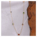 GRACE Jewellery Ocelový náhrdelník s barevnými zirkony Simona NH-10-986A Barevná/více barev 46 c