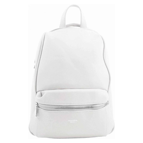 TESSRA MILANO Elegantní bílý dámský batoh / kabelka 4944-TS