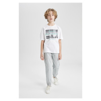 DEFACTO Boys Cargo Fit Jogger Cuff Gabardine Trousers