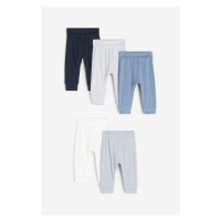 H & M - Bavlněné kalhoty 5 kusů - modrá
