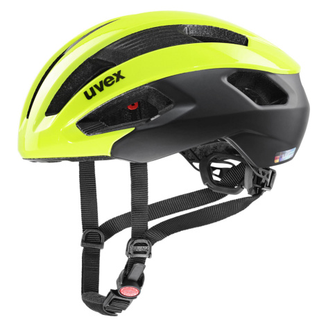 Cyklistická helma Uvex RISE CC, NEON YELLOW - BLACK MAT L (56-60cm)