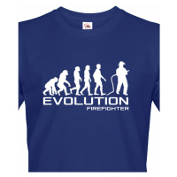 Pánské triko pro hasiče Evoluce - skvělý dárek k narozeninám
