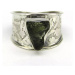 AutorskeSperky.com - Stříbrný prsten s vltavínem - S5371