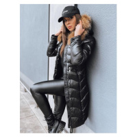 Černá dlouhá dámská bunda na zimu