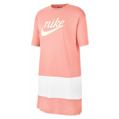 Nike SPORTSWEAR VARSITY Dámské šaty, lososová, velikost