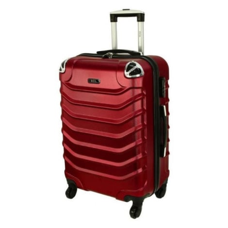 Rogal Tmavě červený skořepinový cestovní kufr "Premium" - M (35l), L (65l), XL (100l)