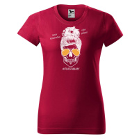 DOBRÝ TRIKO Dámské tričko s potiskem Život mámy Barva: Marlboro červená