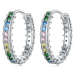 GRACE Silver Jewellery Stříbrné náušnice se zirkony Rainbow - stříbro 925/1000 E-BSE683/108 Stří