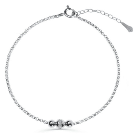 Zlatý dámský náramek DF 5794 z bílého zlata, s brilianty Danfil