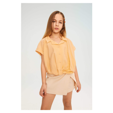 DEFACTO Girl Short Sleeve Crop Shirt