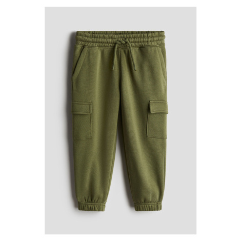 H & M - Kalhoty jogger cargo - zelená H&M