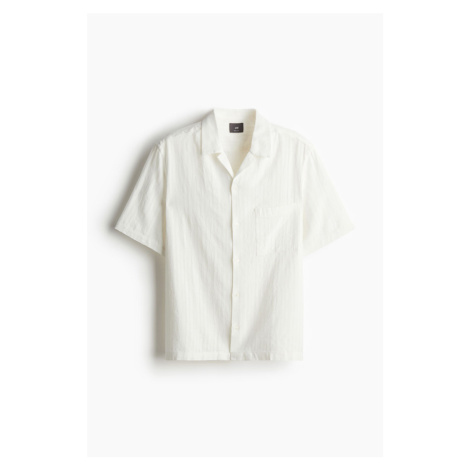 H & M - Košile resort z lněné směsi Regular Fit - bílá H&M