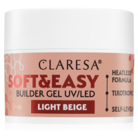 Claresa Soft&Easy Builder Gel podkladový gel na nehty odstín Light Beige 12 g