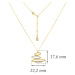 GEMMAX Jewelry Atraktivní zlatý řetízkový náhrdelník a barevnými korálky délka 42+3 cm GLNCB-45-