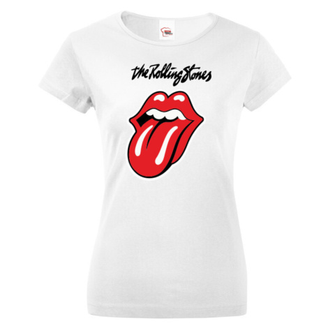 Dámské tričko s potiskem rockové kapely The Rolling Stones - parádní tričko s kvalitním potiskem BezvaTriko