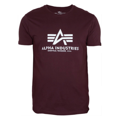 Alpha Industries Tričko Basic T-Shirt deep maroon