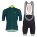 SANTINI Cyklistický krátký dres a krátké kalhoty - KARMA KITE - zelená/černá