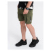 Short sweat shorts W528 - olive green