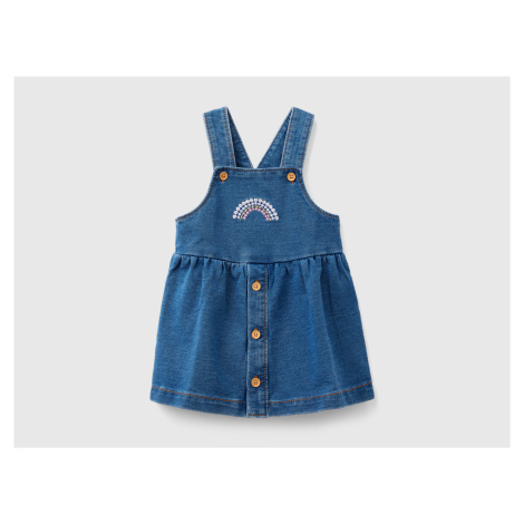 Benetton, Denim Look Dungaree Skirt United Colors of Benetton