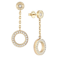 Guess Stylové visací náušnice Circle Lights JUBE03161JWYGT/U