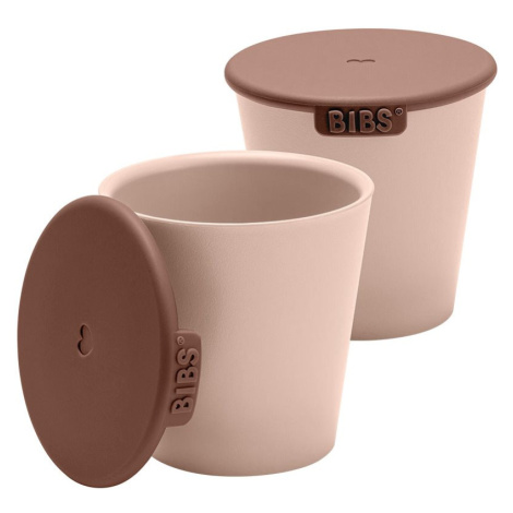BIBS Cup Set hrnek s víčkem Blush 2 ks