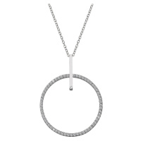 Hot Diamonds Stříbrný náhrdelník s pravým diamantem Flora DP717 (řetízek, přívěsek)
